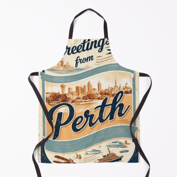 Item preview, Perth Australia Vintage Travel Retro Postcard Design designed and sold by TravelPostcardGems.