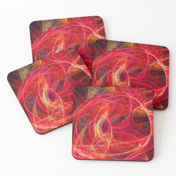 Item preview, CRAZY PHOTON Vibrant Red Brown Yellow  Fractal Swirls designed and sold by BulganLumini.