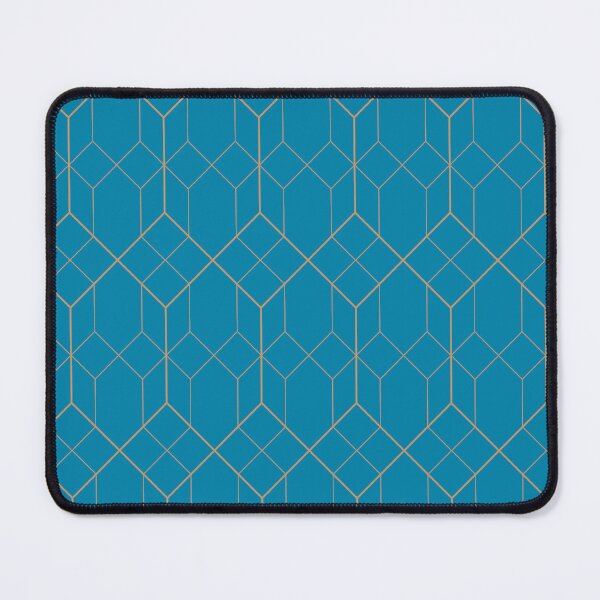 Item preview, Art Deco Pattern teal and gold colors designed and sold by Enrika.