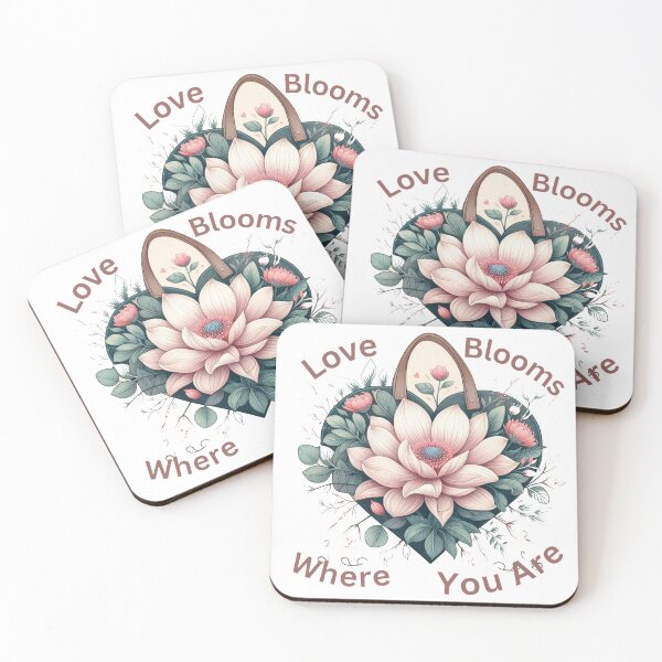 Item preview, Love Blooms Where You Are - Romantic Art Print for Valentine's Day designed and sold by andrew758.