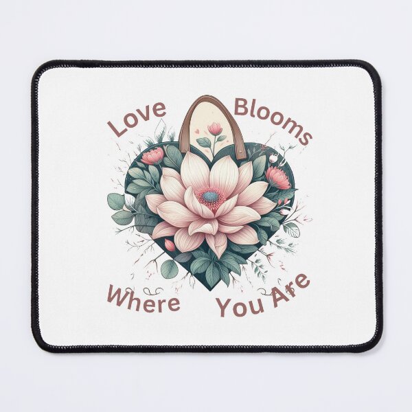 Item preview, Love Blooms Where You Are - Romantic Art Print for Valentine's Day designed and sold by andrew758.