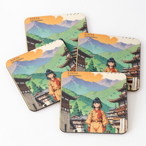 Item preview, Thimpu Bhutan Retro Anime Girl 80s Vintage Travel designed and sold by Retro-Anime9.