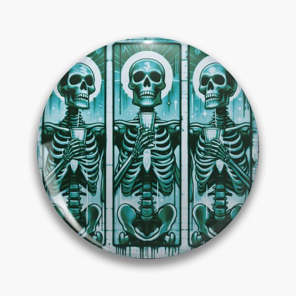 Item preview, Three of Cups Tarot Card - Gothic Skeleton Celebration designed and sold by Midnight Xclusive.