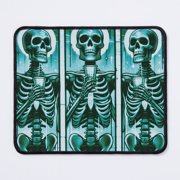 Item preview, Three of Cups Tarot Card - Gothic Skeleton Celebration designed and sold by Midnight Xclusive.
