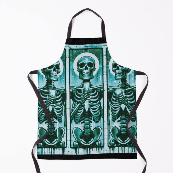 Item preview, Three of Cups Tarot Card - Gothic Skeleton Celebration designed and sold by Midnight Xclusive.