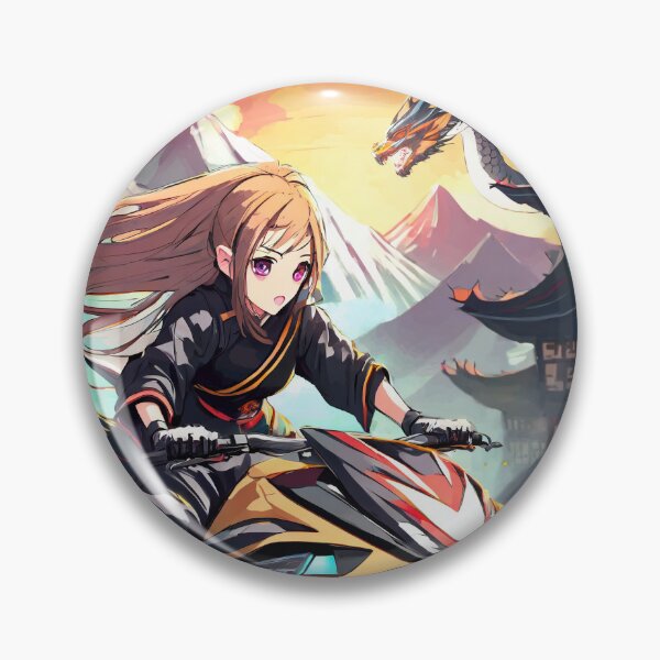 Item preview, female anime monk racing on a support motorcycle  designed and sold by BADESIGNZZ.
