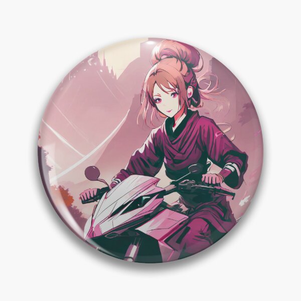 Item preview, female anime monk racing on a support motorcycle  designed and sold by BADESIGNZZ.