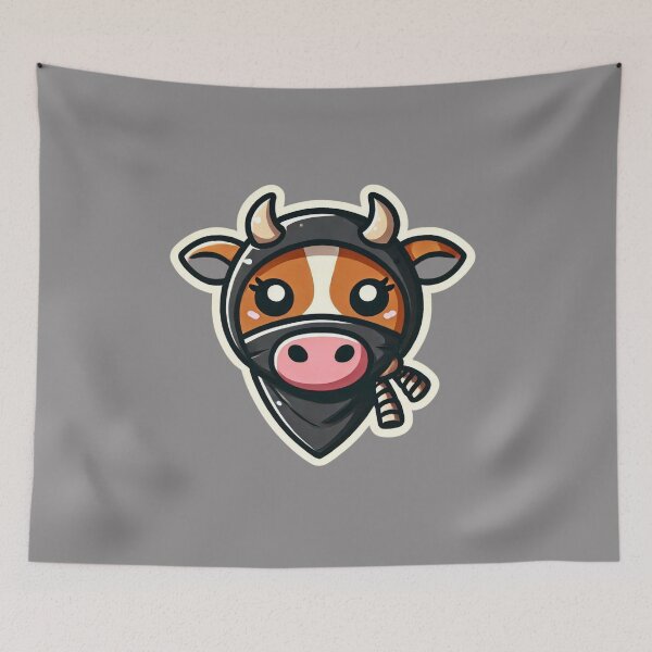 Item preview, Ninja Cow Head  designed and sold by ArtistEmbrace.