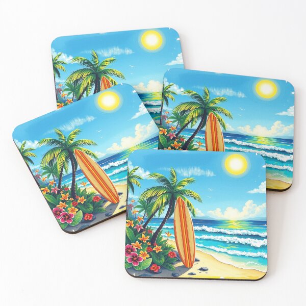 Item preview, Tropical surfing beach designed and sold by JackFreestone.
