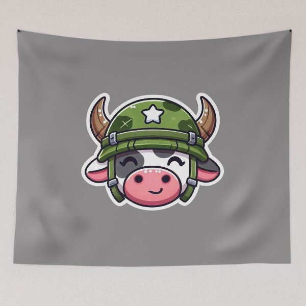 Item preview, Soldier Cow Head  designed and sold by ArtistEmbrace.