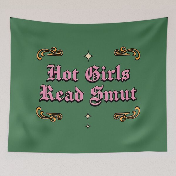 Item preview, Hot Girls Read Smut Illustrated Bookish Type  designed and sold by Magyarmelcsi Illustration.