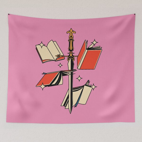 Item preview, Fantasy Sword and Books Illustrated Bookish Type  designed and sold by Magyarmelcsi Illustration.