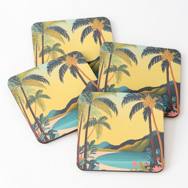Item preview, Tropical Beach at Sunset designed and sold by NathalieTecher.