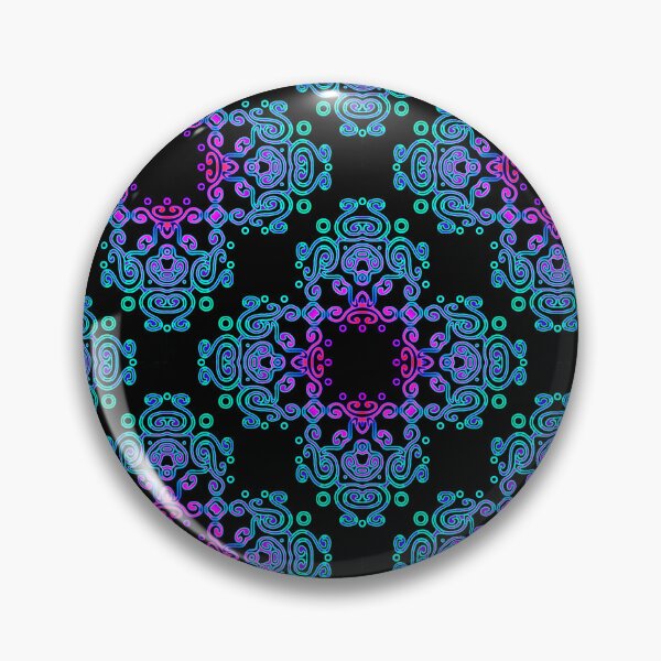 Item preview, blue purple pink fancy filigree pattern designed and sold by chambergambit.