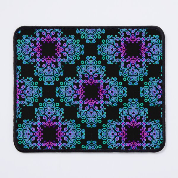 Item preview, blue purple pink fancy filigree pattern designed and sold by chambergambit.