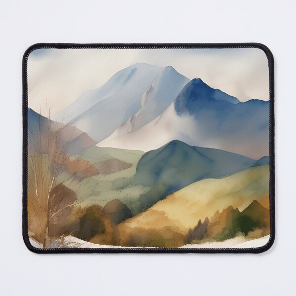 Item preview, Mountains in Winter Landscape Watercolor Painting | Watercolor Landscape | Watercolor Art | Watercolor Scenery designed and sold by UnhingedBird.