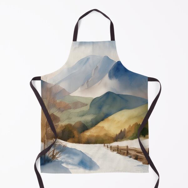 Item preview, Mountains in Winter Landscape Watercolor Painting | Watercolor Landscape | Watercolor Art | Watercolor Scenery designed and sold by UnhingedBird.