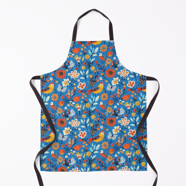 Item preview, Blue folk art designed and sold by Coastal Garden Design Studio.