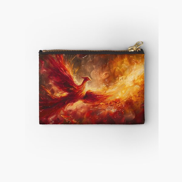 Item preview, Fire Phoenix bird flying through fire - Fantasy painting designed and sold by TheArtistOf2022.