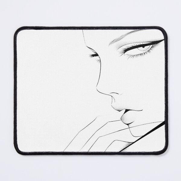Item preview, 80's line drawing  retro female portrait. designed and sold by Shoot-The-Moon.