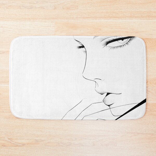 Item preview, 80's line drawing  retro female portrait. designed and sold by Shoot-The-Moon.