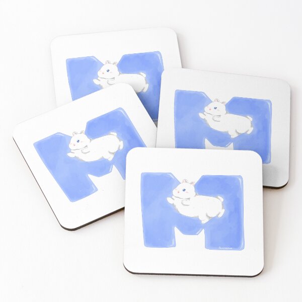 Item preview, M Alphabet Letter Bunny in Soft Watercolor | Bunniesmee  designed and sold by bunniesmee.
