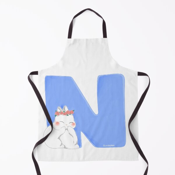Item preview, N Alphabet Letter Bunny in Soft Watercolor | Bunniesmee designed and sold by bunniesmee.