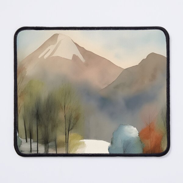 Item preview, Mountains in Winter Landscape Watercolor Painting | Watercolor Landscape | Watercolor Art | Watercolor Scenery designed and sold by UnhingedBird.