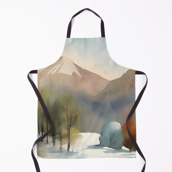 Item preview, Mountains in Winter Landscape Watercolor Painting | Watercolor Landscape | Watercolor Art | Watercolor Scenery designed and sold by UnhingedBird.