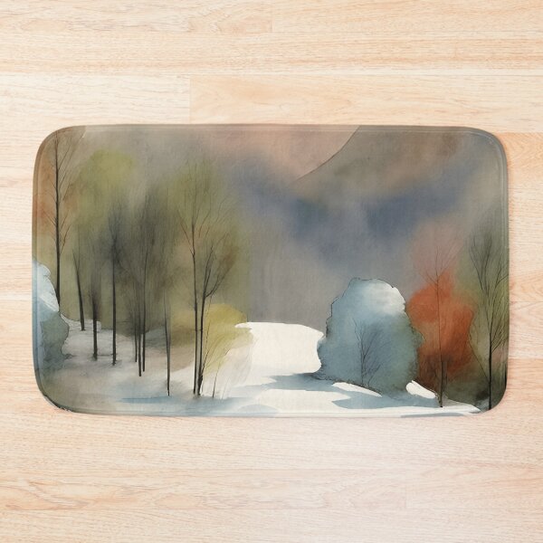 Item preview, Mountains in Winter Landscape Watercolor Painting | Watercolor Landscape | Watercolor Art | Watercolor Scenery designed and sold by UnhingedBird.