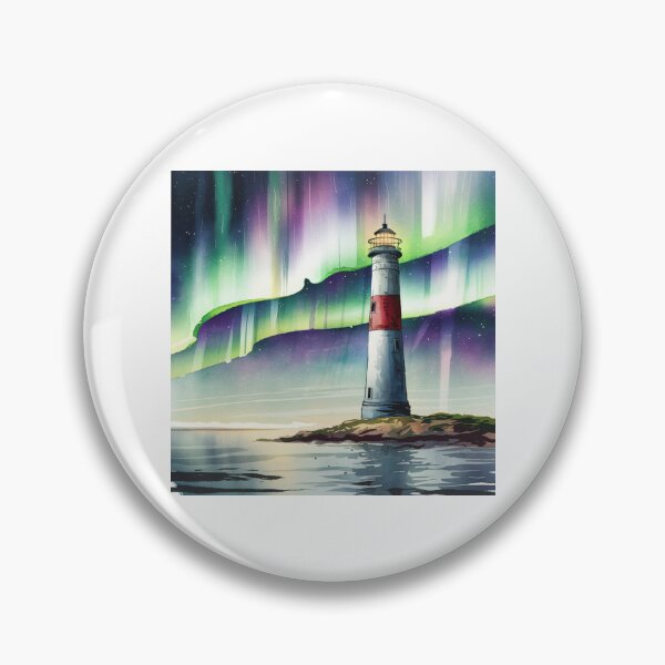 Item preview, Lighthouse with Aurora Borealis designed and sold by SignumShop.