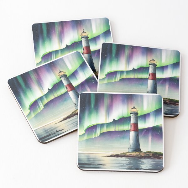 Item preview, Lighthouse with Aurora Borealis designed and sold by SignumShop.