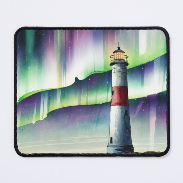 Item preview, Lighthouse with Aurora Borealis designed and sold by SignumShop.