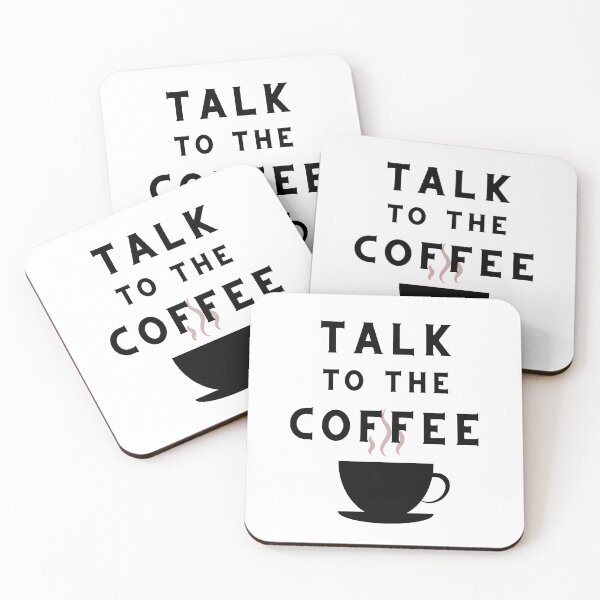 Item preview, Talk to the Coffee (design for light backgrounds) designed and sold by caFUNated.