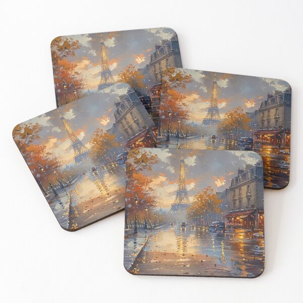 Item preview, A quiet scene in Paris at sunrise - Landscape oil painting designed and sold by TheArtistOf2022.