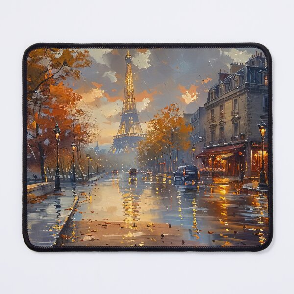 Item preview, A quiet scene in Paris at sunrise - Landscape oil painting designed and sold by TheArtistOf2022.