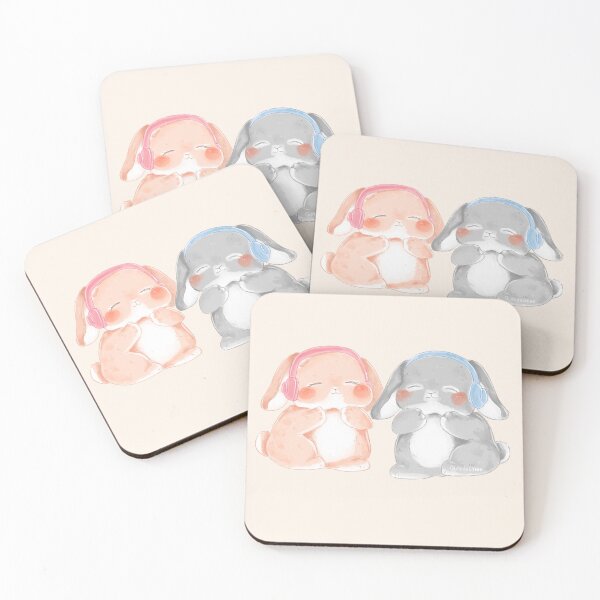 Item preview, Music Couple Rabbit Headphones | Bunniesmee  designed and sold by bunniesmee.