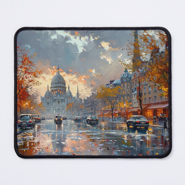 Item preview, A quiet scene in Paris at sunrise - Landscape oil painting designed and sold by TheArtistOf2022.