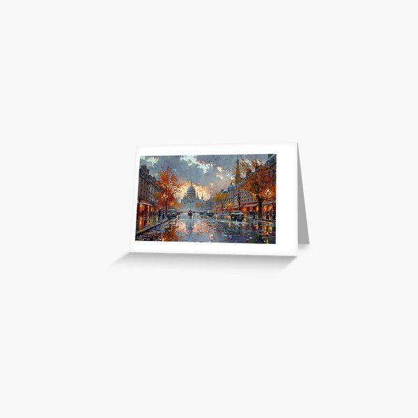 Item preview, A quiet scene in Paris at sunrise - Landscape oil painting designed and sold by TheArtistOf2022.