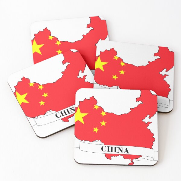Item preview, China flag map designed and sold by visual adventures.
