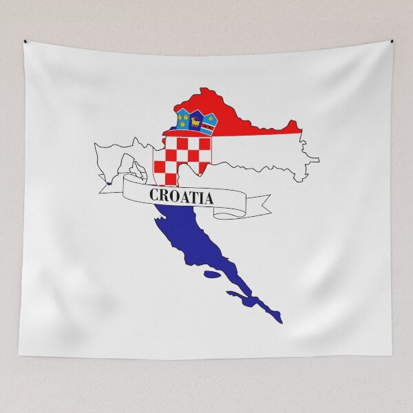 Item preview, croatia flag map designed and sold by visual adventures.