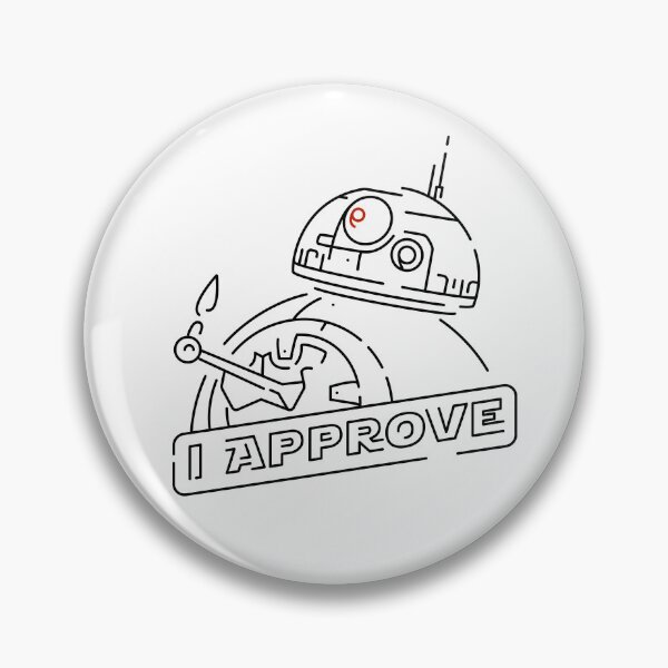 Item preview,  Droid BB8 "I APPROVE" - Line art Skate, Sticker Scifi designed and sold by schoolshoes.