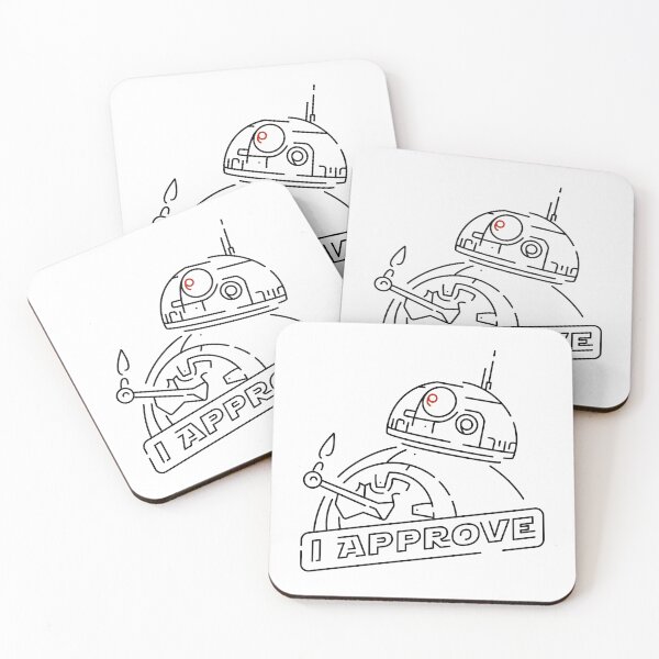 Item preview,  Droid BB8 "I APPROVE" - Line art Skate, Sticker Scifi designed and sold by schoolshoes.