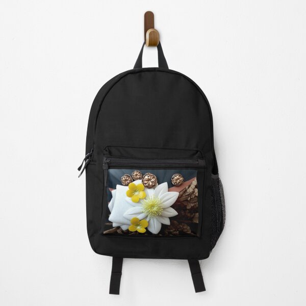 Item preview, White flower, yellow flowers  designed and sold by PrettyDecor.