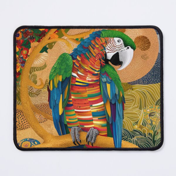 Item preview, Vibrant Parrot Sat on Golden Branch designed and sold by whitecat23.
