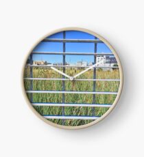 Grass Through The Grate Clock
