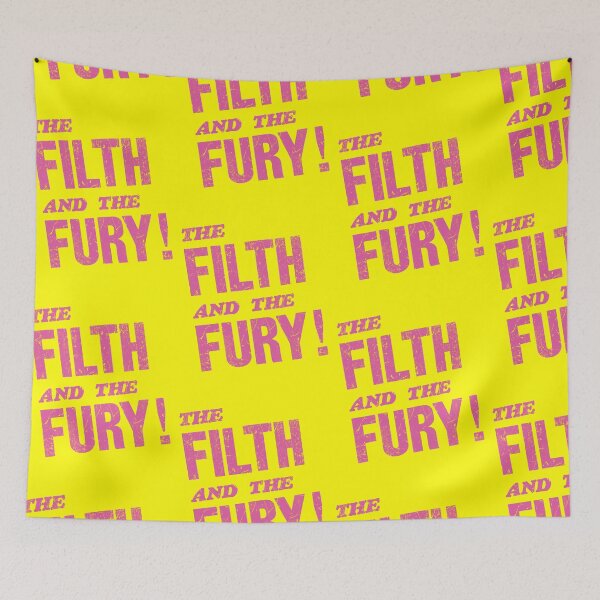 Item preview, The Filth and the Fury! - Birth of punk rock 1976 headline - pink print designed and sold by retropetrol.
