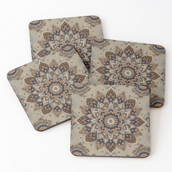 Item preview, Boho chic mandala patterns, earthy tones, intricate and symmetrical designs designed and sold by Ceylune.
