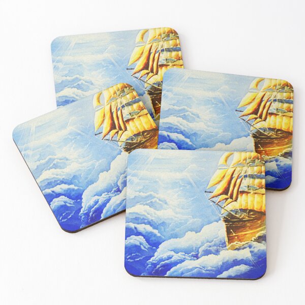 Item preview, Fantastic Golden Sailing Ship Floating in the Sky designed and sold by Shop_SWANDERS.