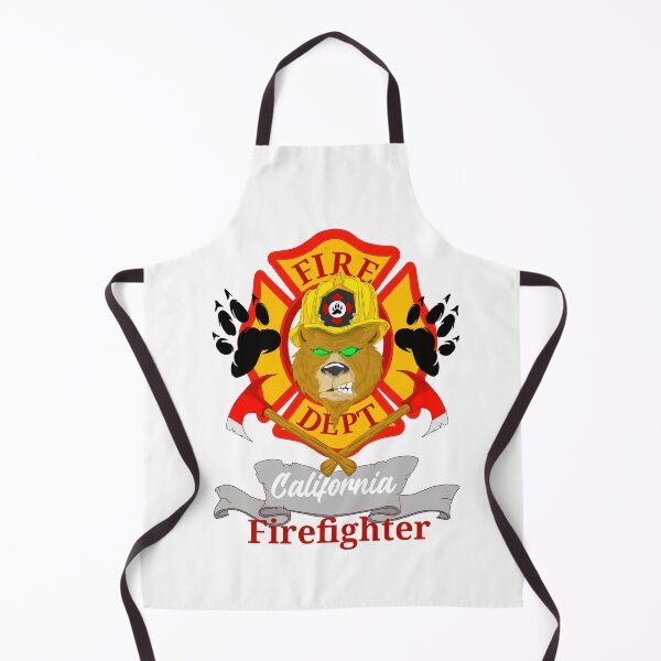 Item preview, Grizzly bear California Firefighter designed and sold by TheEndDesign.